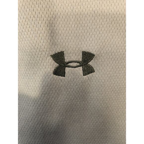 Under Armour Jacket Mens Large Gray Soft Shell Long Sleeve Zip Athleisure Bomber - Picture 4 of 13